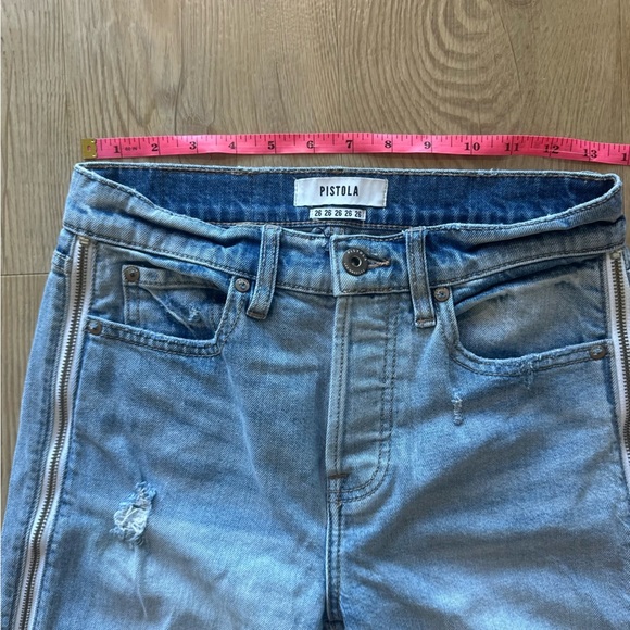Pistola Charlie Utopia Zip Jean womens size 26 straight high rise side zipper - Picture 7 of 8